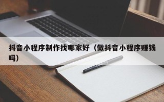 廊坊抖音小程序制作找哪家好（做抖音小程序赚钱吗）